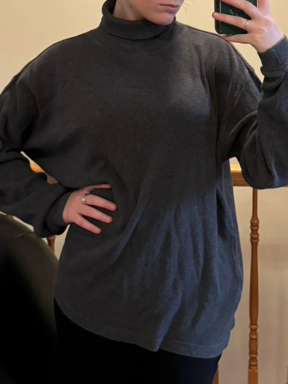 vintage alfani dark grey turtle neck